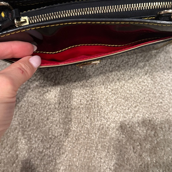 Dooney & Bourke Black Patent Leather Small Kenzie Crossbody - Picture 5 of 7